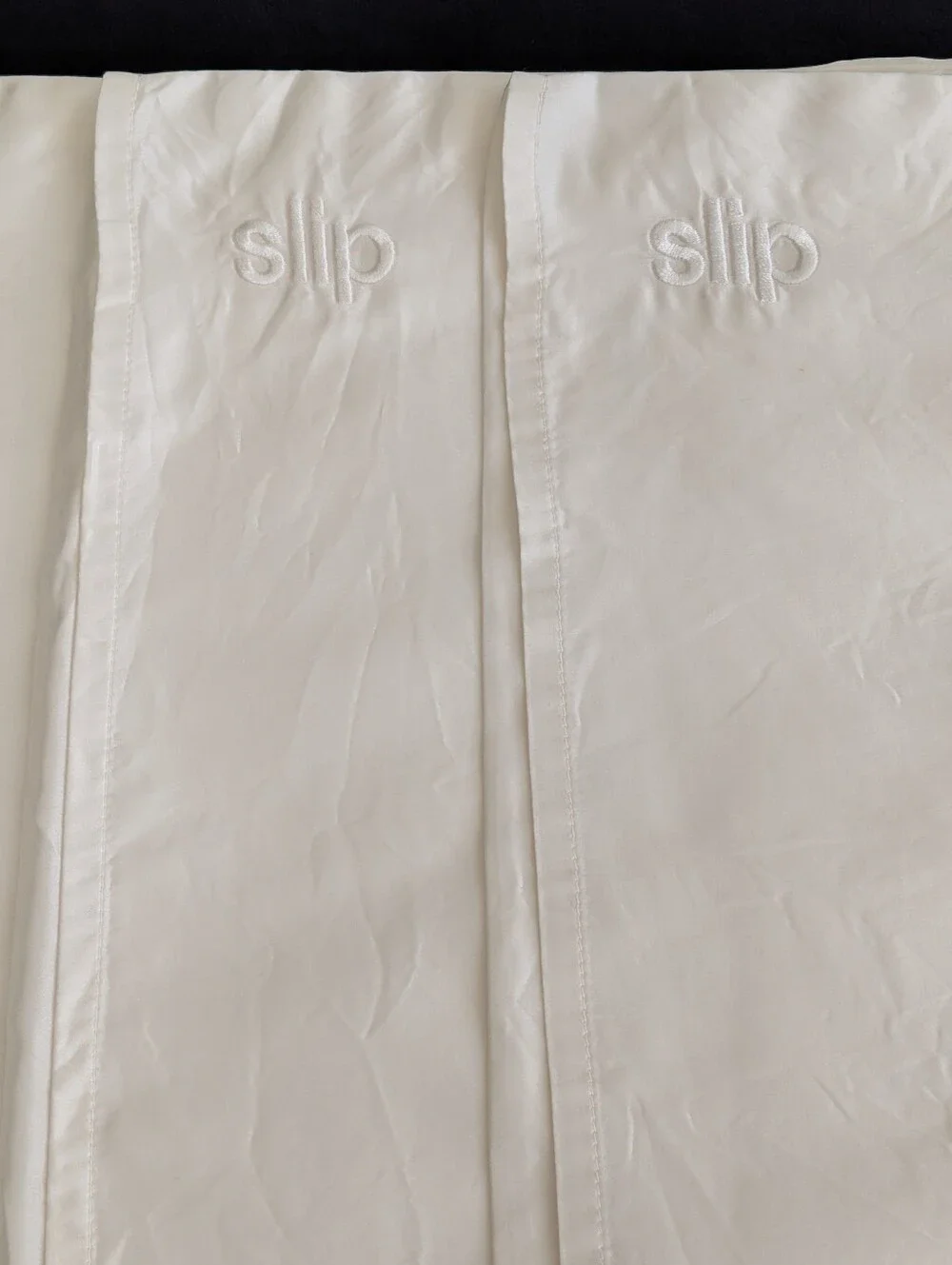 SLIP 100% Mulberry Silk Ivory White Queen Pillowcases Set of 2.